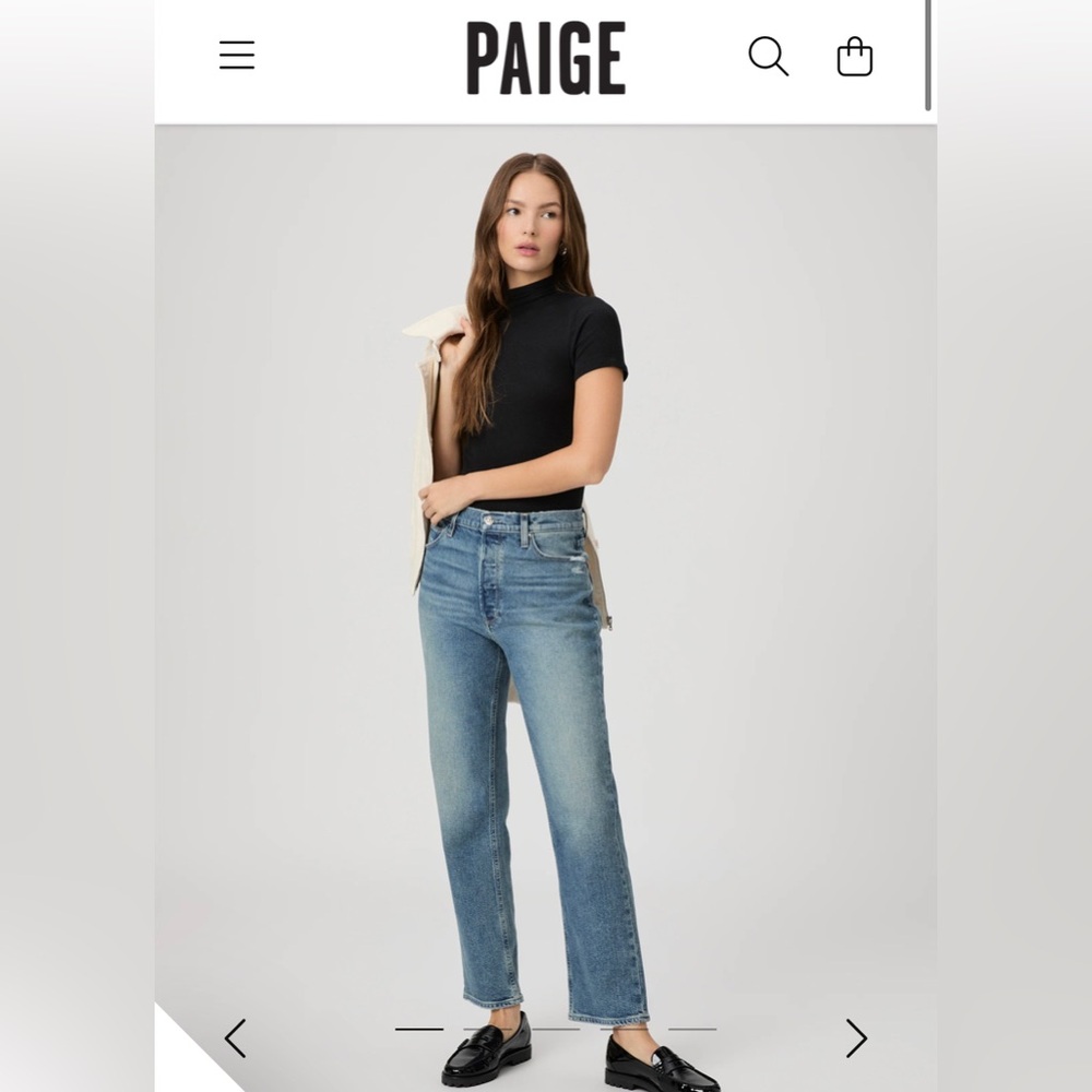 PAIGE Sawyer Vintage Inspired High Taise Straight Leg in